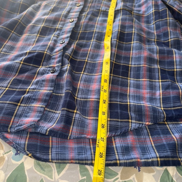 Eddie Bauer Women's Forest Flannel - Boyfriend Fit, Cotton, Blue & Pink, Sz L - Picture 8 of 8